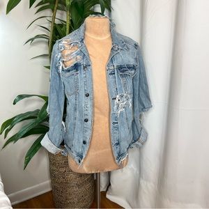 H&M | Distressed Denim Jacket | Men’s Small